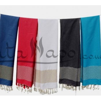 Fouta Lurex Blanc & Argent