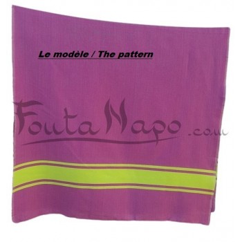 Fouta Towel Hammamet bi-color Opaline & Pink