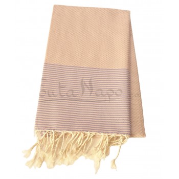 Fouta towel Honeycomb thin stripes Blotter & Lavender
