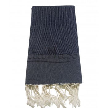 Fouta Nid d'abeille Bleu nuit