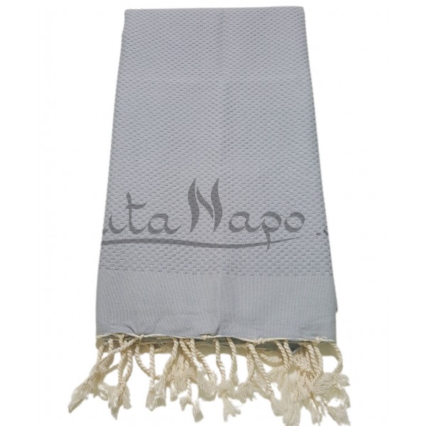 Fouta Nid d'abeille Gris