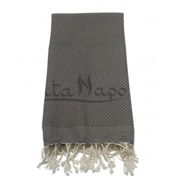 Fouta Nid d'abeille Taupe foncé