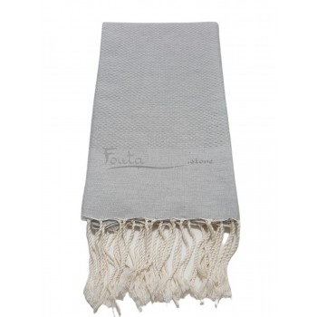 Fouta Nid d'abeille Gris clair