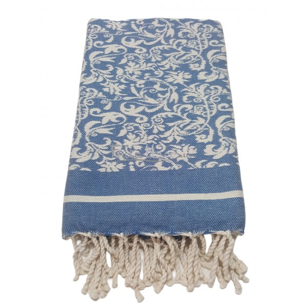 The Fouta towel Lily Flower Jacquard weaving Turquin