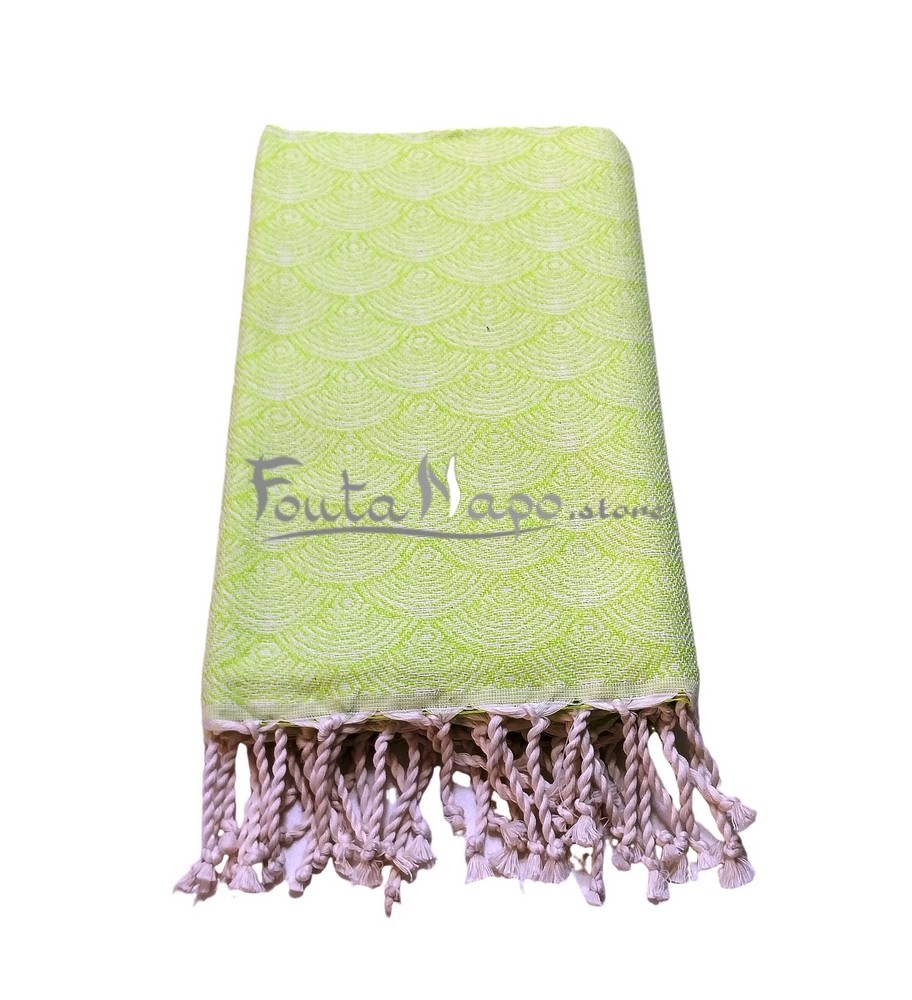 Fouta Towel Jacquard Astro Green fluo