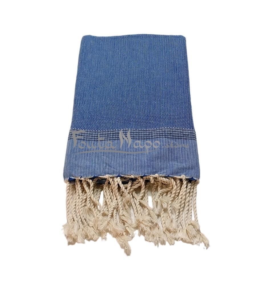 Fouta Natté Bleu denim