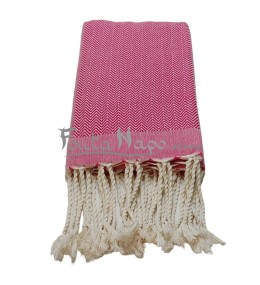 Fouta towel Chevron Zig Zag Fuchsia