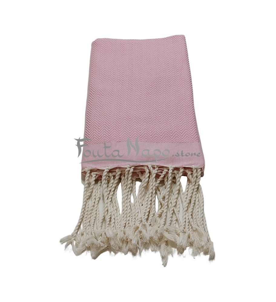 Fouta towel Chevron Zig Zag Pink