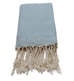 Fouta towel Chevron Zig Zag Sky