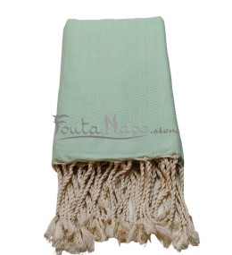 Fouta towel Chevron Zig Zag Green acqua