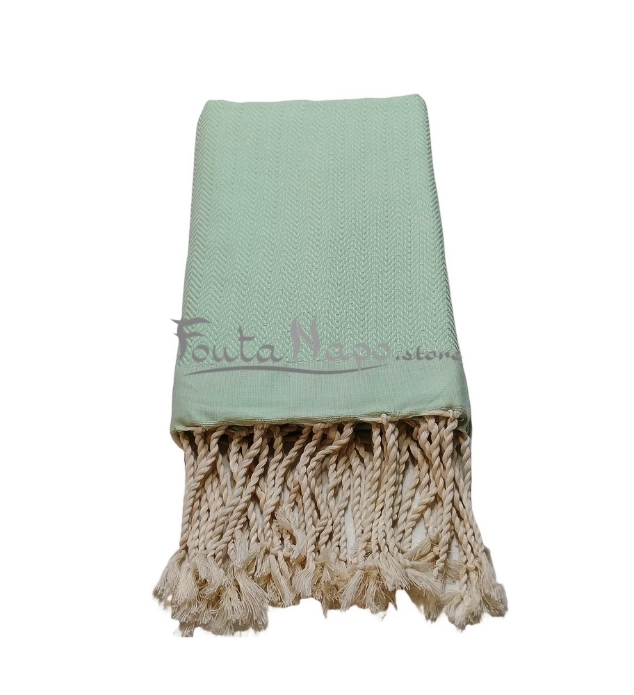 Fouta towel Chevron Zig Zag Green acqua