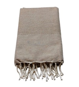 Fouta Nid d'abeille Beige