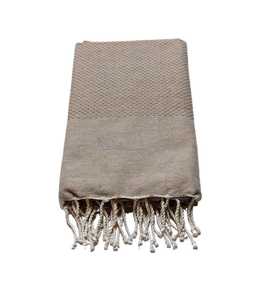 Fouta Nid d'abeille Beige