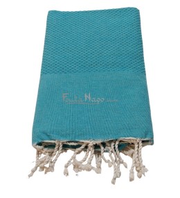 Fouta Nid d'abeille Emeraude