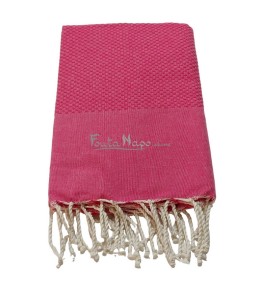 Fouta Nid d'abeille Fuchia