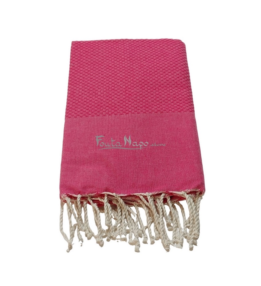 Fouta Nid d'abeille Fuchia