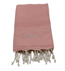 Fouta Nid d'abeille Incarnadin