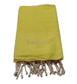 Fouta Nid d'abeille Jaune