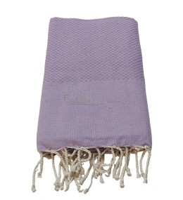 Fouta Nid d'abeille Lilas