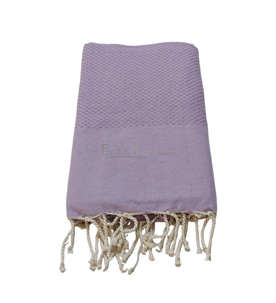 Fouta Nid d'abeille Lilas