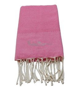 Fouta Nid d'abeille Magenta