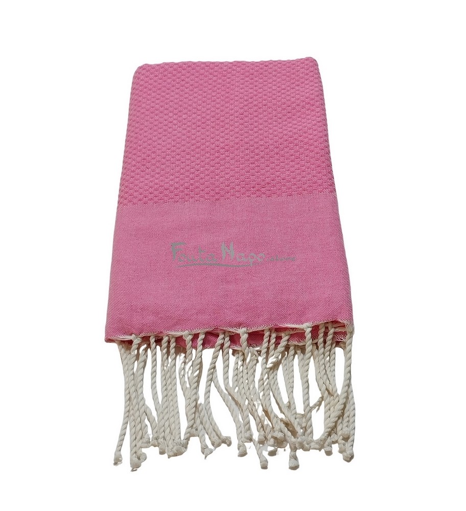 Fouta Nid d'abeille Magenta