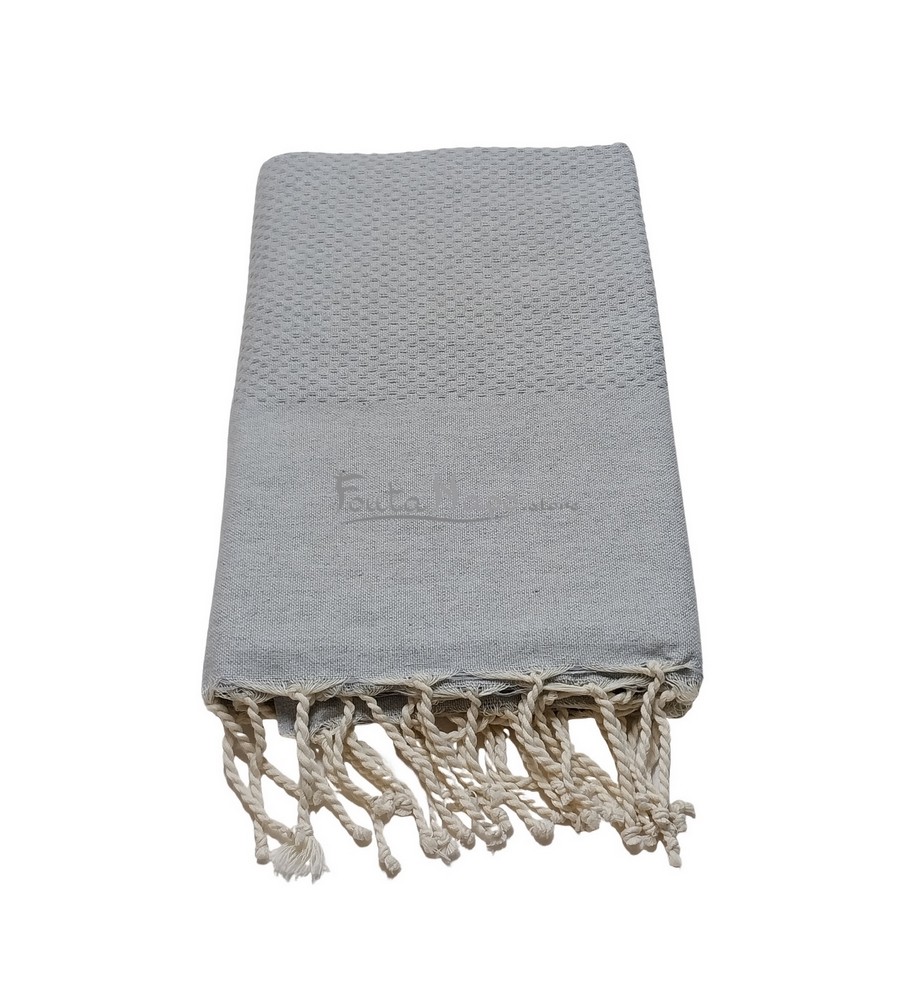 Fouta Nid d'abeille Perle