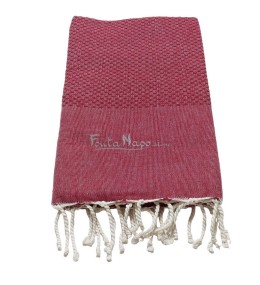 Fouta Nid d'abeille Prune