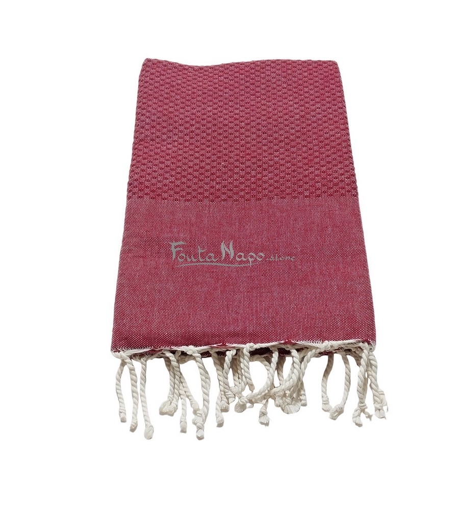 Fouta Nid d'abeille Prune