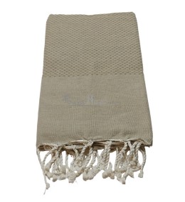 Fouta Nid d'abeille Sable