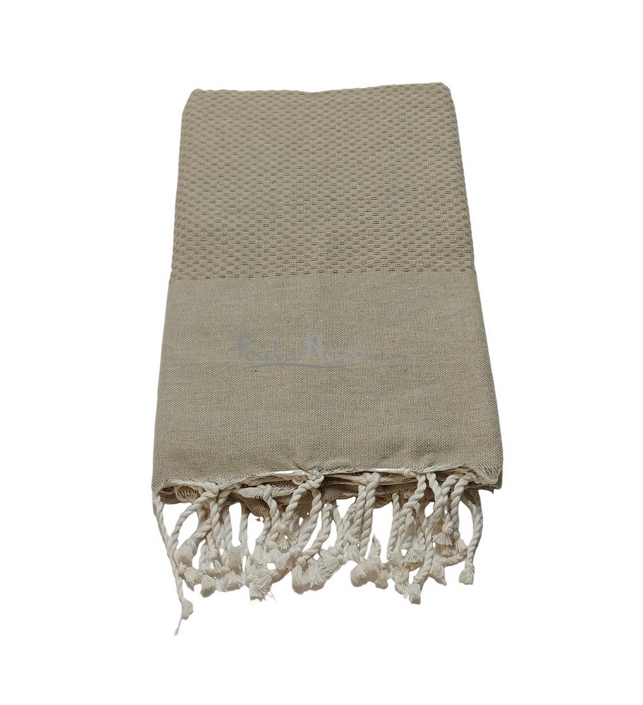 Fouta Nid d'abeille Sable