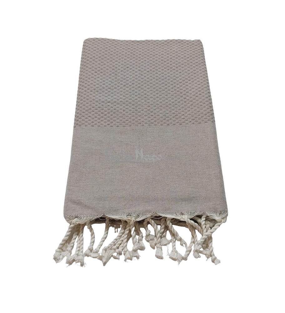 Fouta Nid d'abeille Taupe