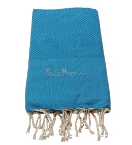 Fouta Nid d'abeille Turquoise