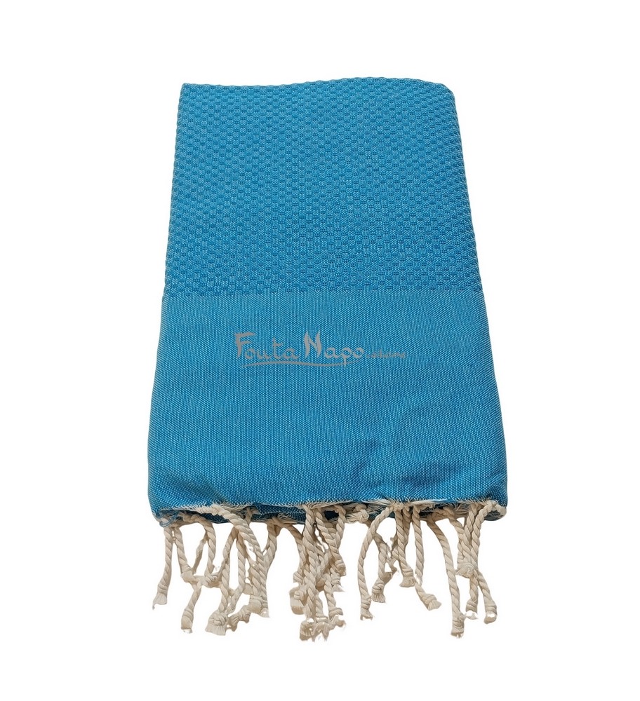 Fouta Nid d'abeille Turquoise