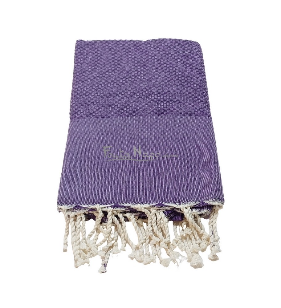 Fouta Nid d'abeille Violet