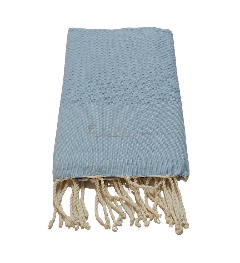 Fouta Nid d'abeille Ciel