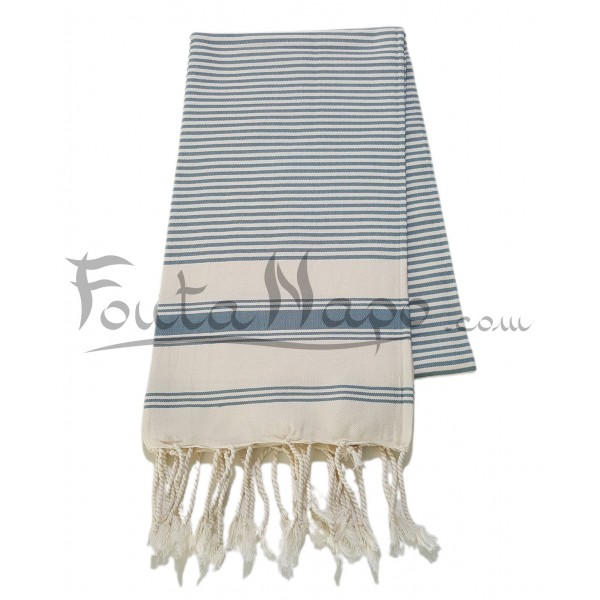 Fouta towel striped Ziwane Emerald