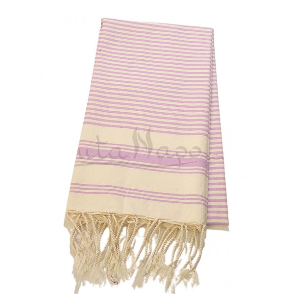 Fouta towel striped Ziwane Lilac parma