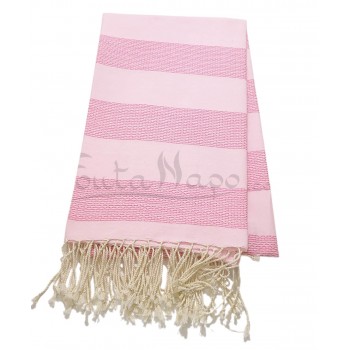 Fouta Towel Tweed weaving Pink