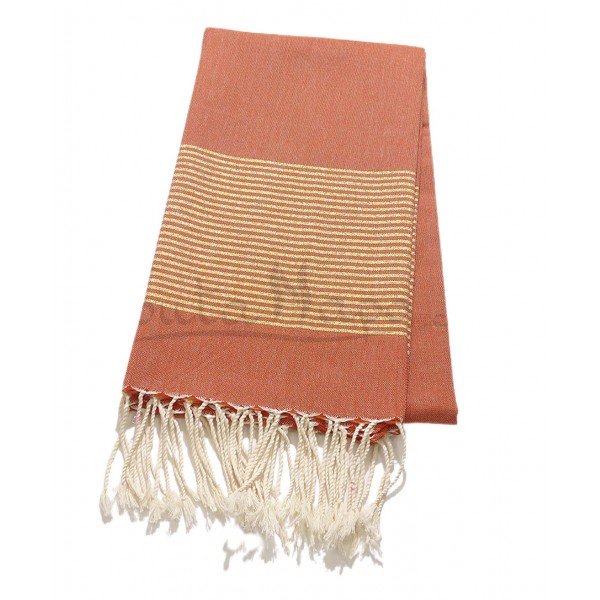 Fouta Lurex Terracotta & Or
