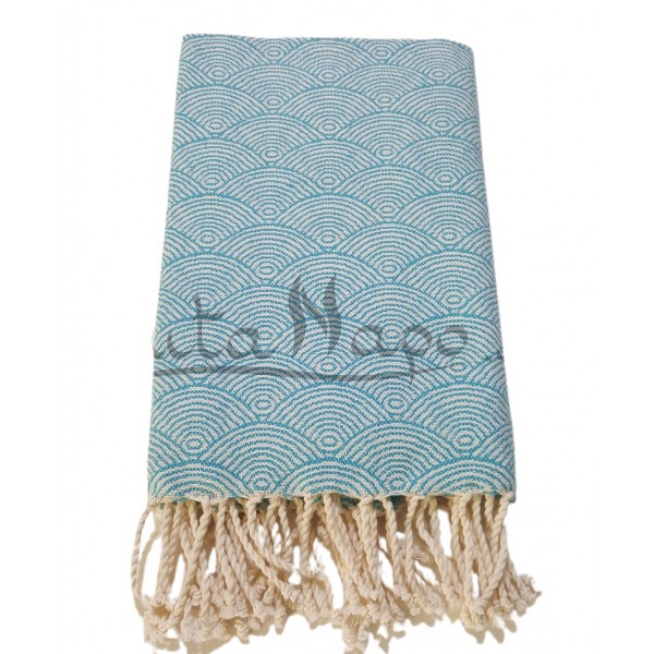 Fouta Jacquard Astro Turquoise