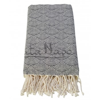 Fouta Towel Jacquard Astro Black