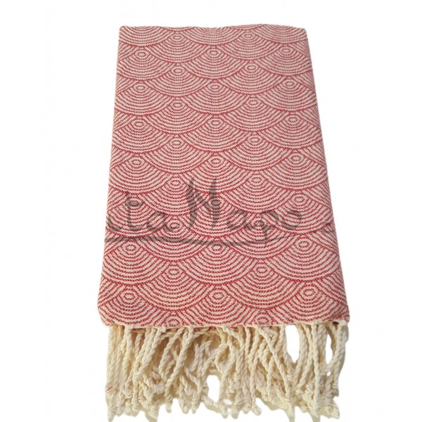 Fouta Towel Jacquard Astro Red