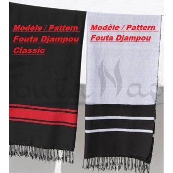 Fouta Towel Djampou Classic Black & White